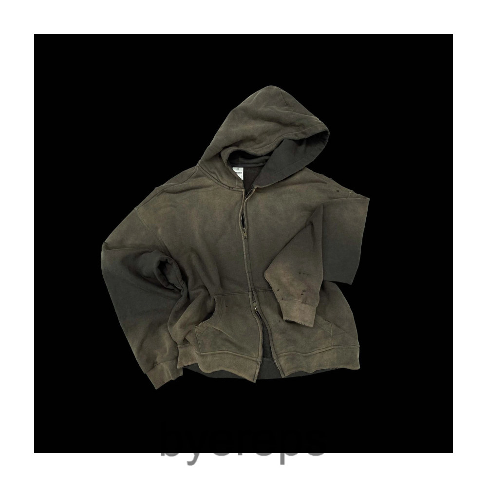 Washed blank zip-ups 420gsm