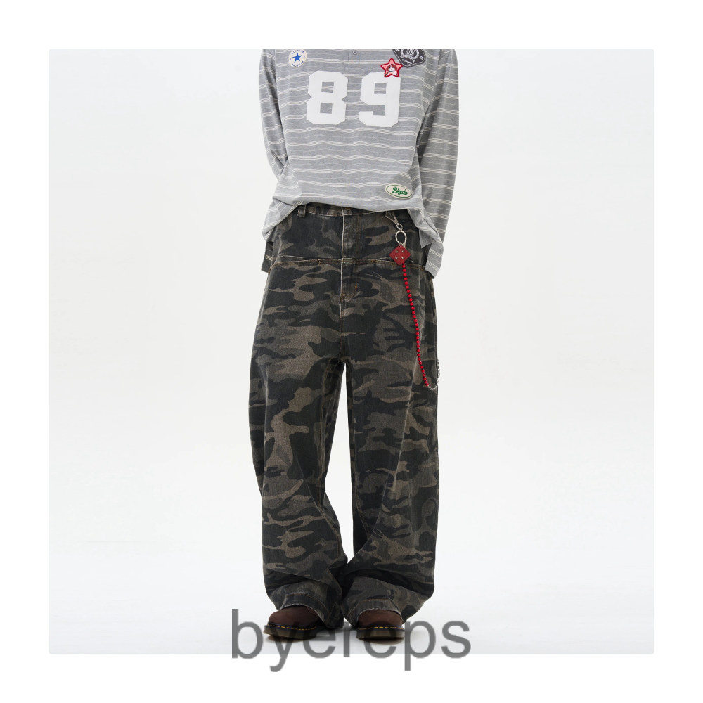 WLNEXT Double waist camo pants