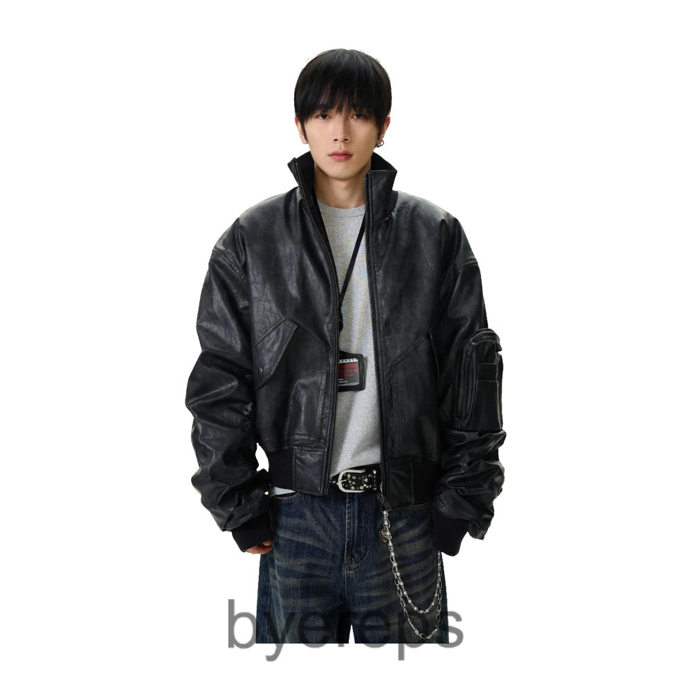 WLNEXT Heavy leather jacket