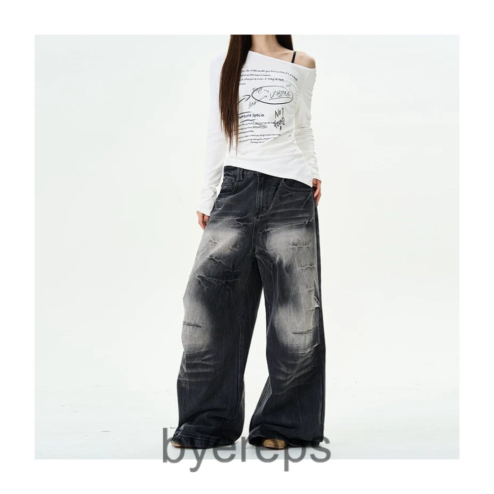 WLNEXT Shock acid washed denim